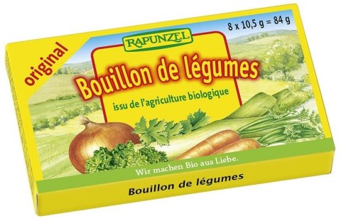 BULION - KOSTKI WARZYWNE BEZ DODATKU CUKRÓW BIO (8 x 10,5 g) 84 g - RAPUNZEL BULION - KOSTKI WARZYWNE BEZ DODATKU CUKRÓW BIO (8 x 10,5 g) 84 g - RAPUNZEL