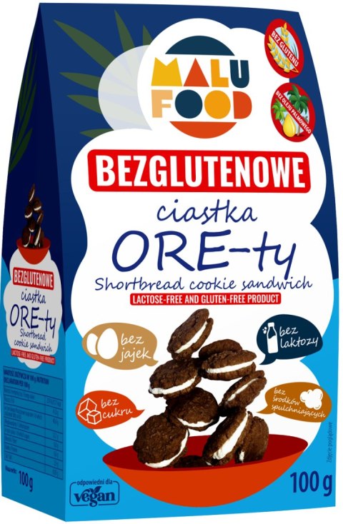 Bezglutenowe ciastka ORE-ty 100g, Malu Food Bezglutenowe ciastka ORE-ty 100g, Malu Food