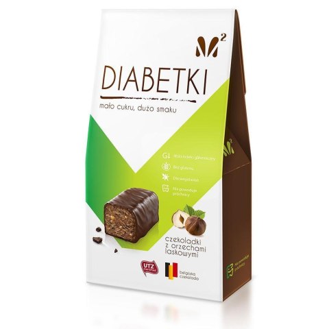 Czekoladki Diabetki orzech laskowy, 100g Czekoladki Diabetki orzech laskowy, 100g