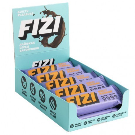 FIZI baton w polewie Peanut + Caramel 45g FIZI baton w polewie Peanut + Caramel 45g