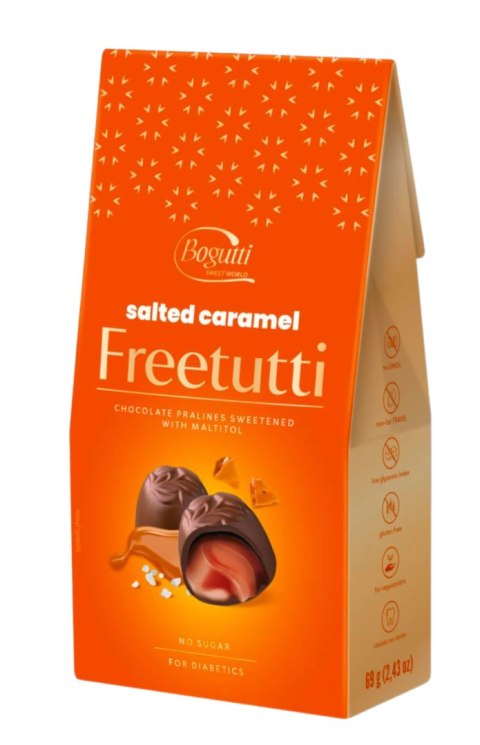 Freetutti praliny bez cukru Słony Karmel, 69 g Freetutti praliny bez cukru Słony Karmel, 69 g