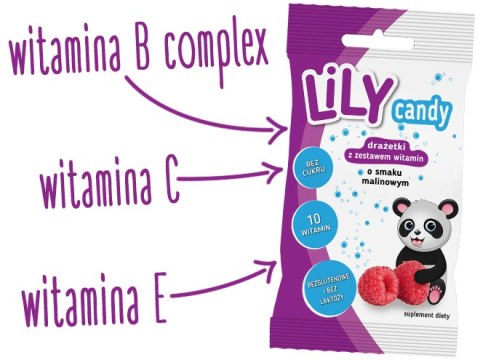 Lily Candy drażetki o smaku malinowym 40 g Lily Candy drażetki o smaku malinowym 40 g