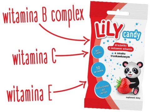 Lily Candy drażetki o smaku truskawkowym 40 g Lily Candy drażetki o smaku truskawkowym 40 g