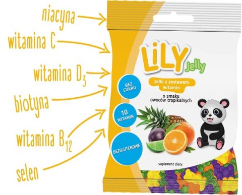 Lily Jelly żelki owoce tropikalne 80g Lily Jelly żelki owoce tropikalne 80g