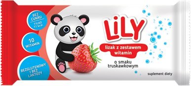 Lily lizak o smaku Truskawkowym 8g Lily lizak o smaku Truskawkowym 8g