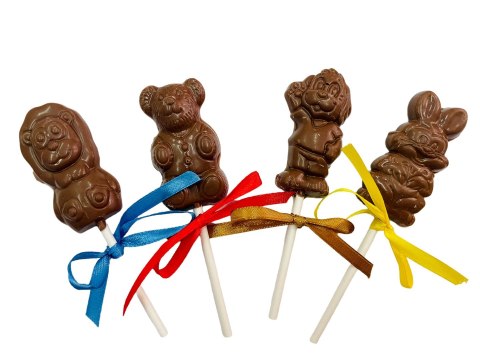 Lizak z czekolady mlecznej ZWIERZAK, 9g Lizak z czekolady mlecznej ZWIERZAK, 9g