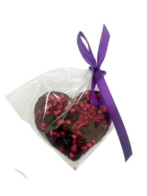 Mini Serce cz. ciemna z maliną i jagodą, 20g Mini Serce cz. ciemna z maliną i jagodą, 20g