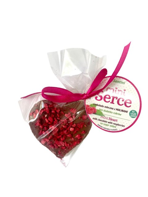Mini Serce cz. mleczna z maliną, 20g Mini Serce cz. mleczna z maliną, 20g