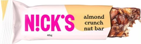 N!CK'S Nicks almond crunch nut bar, 40g N!CK'S Nicks almond crunch nut bar, 40g