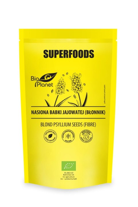 NASIONA BABKI JAJOWATEJ (BŁONNIK) BIO 250 g - BIO PLANET SUPERFOODS