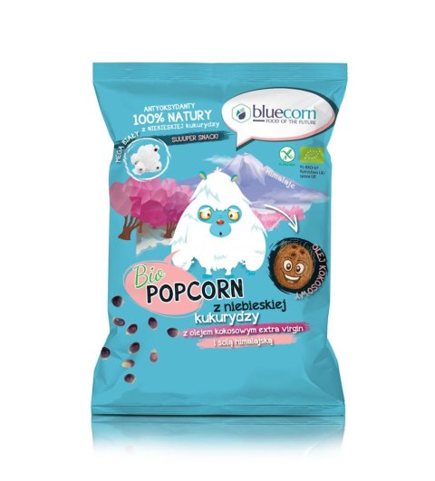 Popcorn z niebieskiej kukurydzy z olejem kok. 50g Popcorn z niebieskiej kukurydzy z olejem kok. 50g