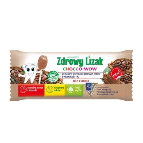Zdrowy lizak Mniam-Mniam 6g smak ChoccoWow Zdrowy lizak Mniam-Mniam 6g smak ChoccoWow