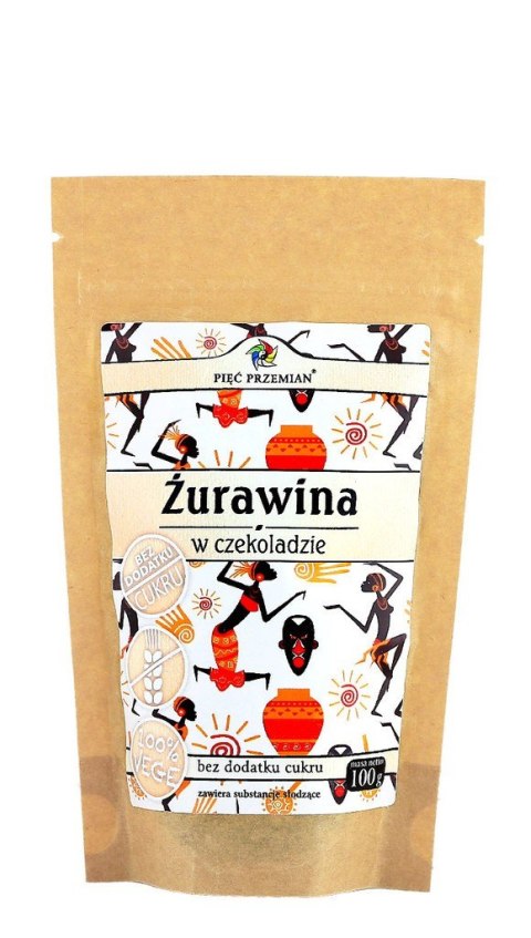 Żurawina w czekoladzie 100g słodzona erytrytolem Żurawina w czekoladzie 100g słodzona erytrytolem
