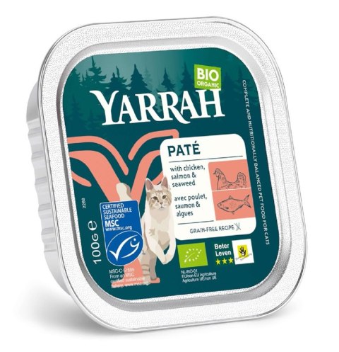 (DLA KOTA) PASZTET Z ŁOSOSIA Z ALGAMI MORSKIMI BIO 100 g - YARRAH (DLA KOTA) PASZTET Z ŁOSOSIA Z ALGAMI MORSKIMI BIO 100 g - YARRAH