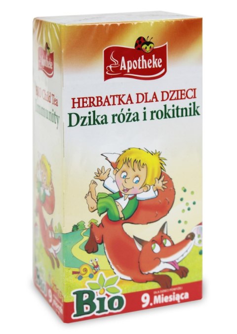 HERBATKA DLA DZIECI - DZIKA RÓŻA, MELISA I ROKITNIK BIO (20 x 1,5 g) 30 g - APOTHEKE HERBATKA DLA DZIECI - DZIKA RÓŻA, MELISA I ROKITNIK BIO (20 x 1,5 g) 30 g - APOTHEKE