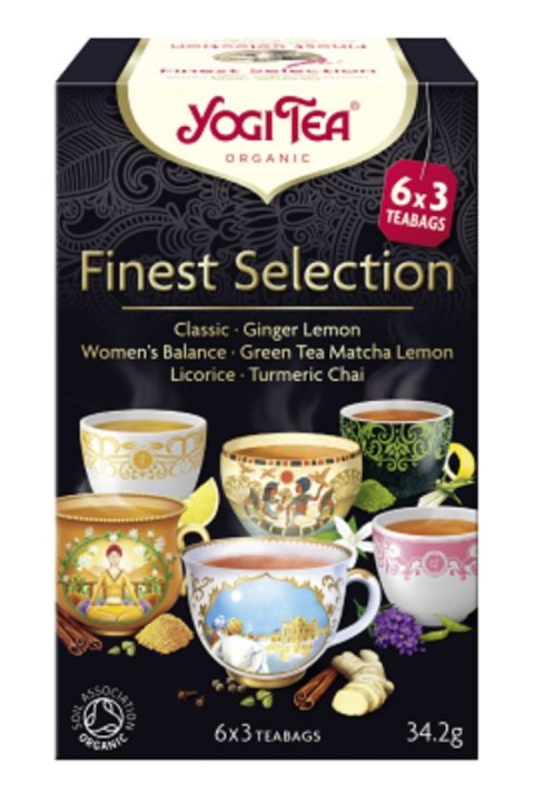 HERBATKA FINEST SELECTION (MIX HERBATEK) BIO (6 x 3 TOREBKI) 34,2 g - YOGI TEA HERBATKA FINEST SELECTION (MIX HERBATEK) BIO (6 x 3 TOREBKI) 34,2 g - YOGI TEA
