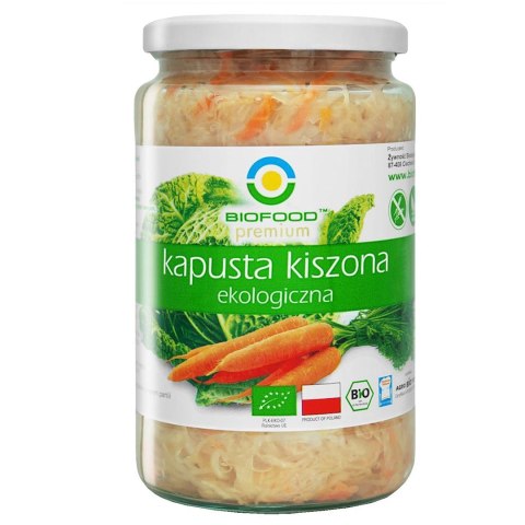 KAPUSTA KISZONA Z MARCHEWKĄ BEZGLUTENOWA BIO 700 g (500 g) - BIOFOOD KAPUSTA KISZONA Z MARCHEWKĄ BEZGLUTENOWA BIO 700 g (500 g) - BIOFOOD