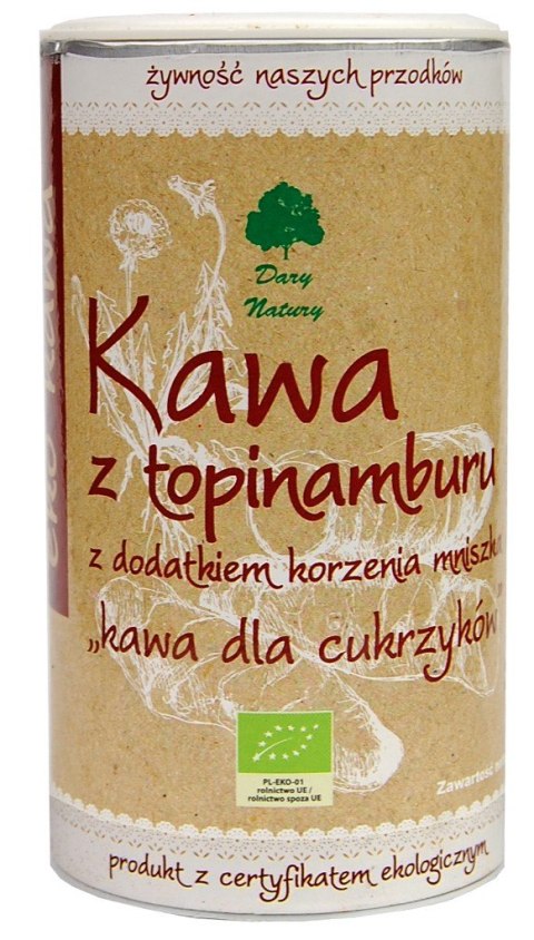 KAWA Z TOPINAMBURU Z KORZENIEM MNISZKA LEKARSKIEGO BIO 200 g - DARY NATURY