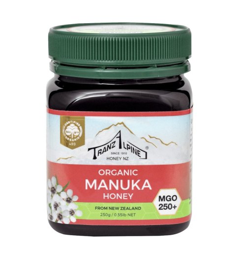 MIÓD MANUKA MGO 250+ BIO 250 g - TRANZALPINE MIÓD MANUKA MGO 250+ BIO 250 g - TRANZALPINE
