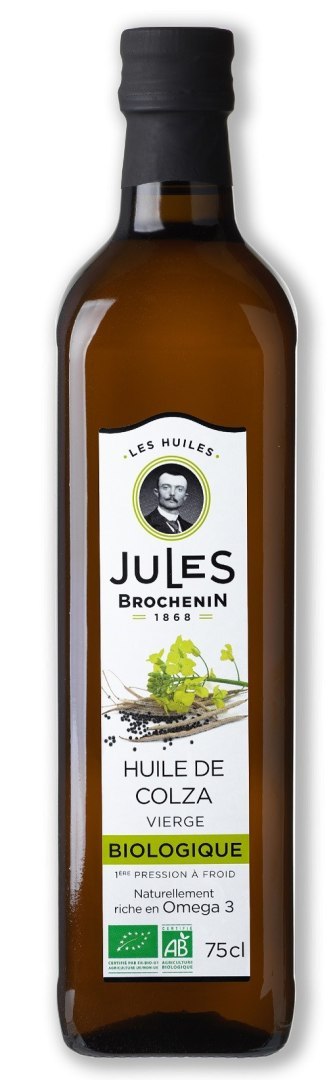 OLEJ RZEPAKOWY TŁOCZONY NA ZIMNO OMEGA-3 BIO 750 ml - JULES BROCHENIN OLEJ RZEPAKOWY TŁOCZONY NA ZIMNO OMEGA-3 BIO 750 ml - JULES BROCHENIN