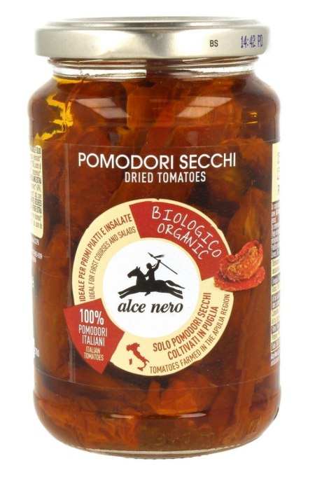 POMIDORY SUSZONE W OLIWIE BIO 330 g (160 g) - ALCE NERO POMIDORY SUSZONE W OLIWIE BIO 330 g (160 g) - ALCE NERO