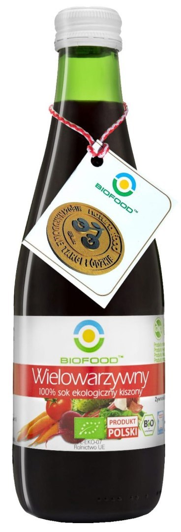 SOK WIELOWARZYWNY KISZONY NFC BEZGLUTENOWY BIO 300 ml - BIOFOOD SOK WIELOWARZYWNY KISZONY NFC BEZGLUTENOWY BIO 300 ml - BIOFOOD