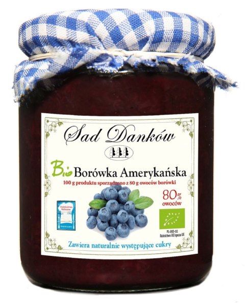 BORÓWKA AMERYKAŃSKA 80 % BIO 260 g - SAD DANKÓW BORÓWKA AMERYKAŃSKA 80 % BIO 260 g - SAD DANKÓW