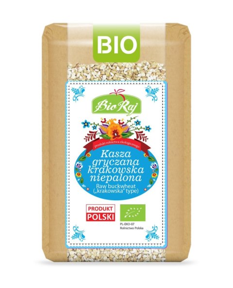 KASZA GRYCZANA KRAKOWSKA NIEPALONA BIO (POLSKA) 500 g - BIO RAJ KASZA GRYCZANA KRAKOWSKA NIEPALONA BIO (POLSKA) 500 g - BIO RAJ