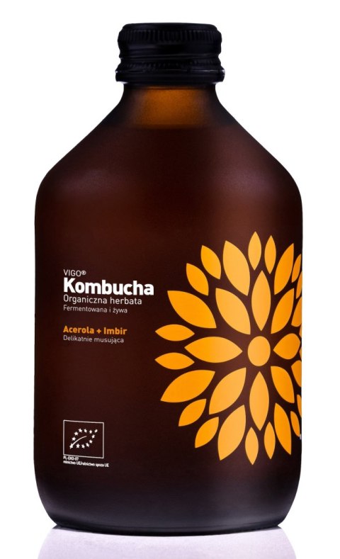 KOMBUCHA Z ACEROLĄ I IMBIREM BEZGLUTENOWA BIO 330 ml - VIGO KOMBUCHA Z ACEROLĄ I IMBIREM BEZGLUTENOWA BIO 330 ml - VIGO