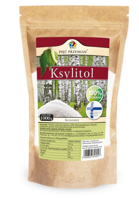 KSYLITOL 1 kg - PIĘĆ PRZEMIAN (FINLANDIA) KSYLITOL 1 kg - PIĘĆ PRZEMIAN (FINLANDIA)