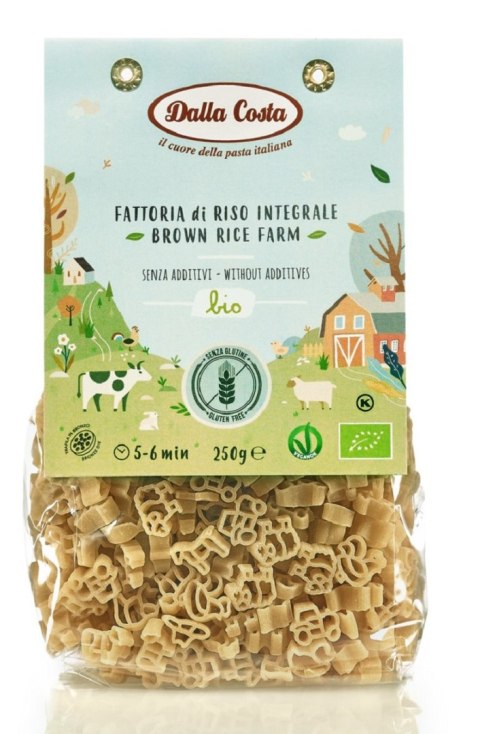 MAKARON (RYŻOWY RAZOWY) FARMA BEZGLUTENOWY BIO 250 g - DALLA COSTA MAKARON (RYŻOWY RAZOWY) FARMA BEZGLUTENOWY BIO 250 g - DALLA COSTA