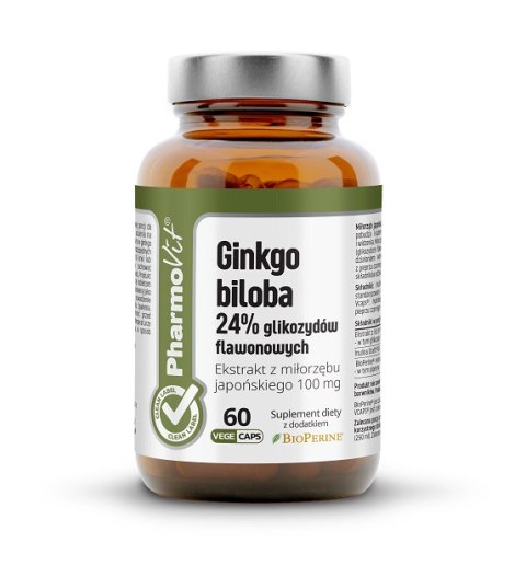 MIŁORZĄB JAPOŃSKI - GINKGO BILOBA EKSTRAKT (100 mg) BEZGLUTENOWY 60 KAPSUŁEK - PHARMOVIT (CLEAN LABEL) MIŁORZĄB JAPOŃSKI - GINKGO BILOBA EKSTRAKT (100 mg) BEZGLUTENOWY 60 KAPSUŁEK - PHARMOVIT (CLEAN LABEL)
