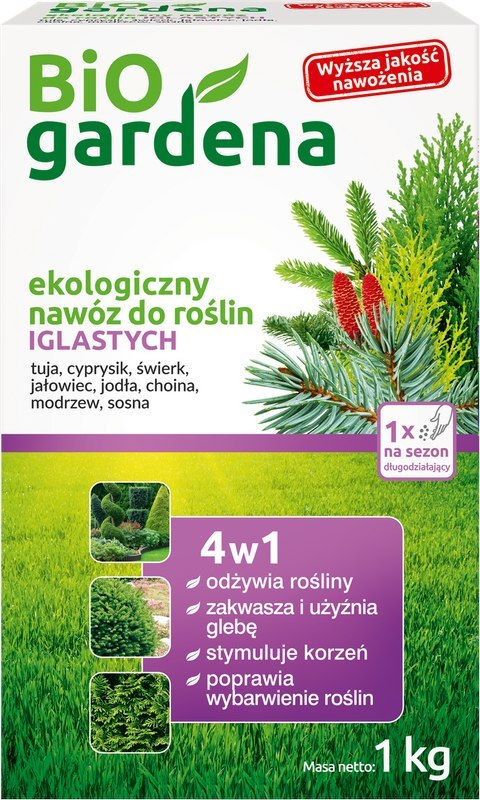 NAWÓZ DO ROŚLIN IGLASTYCH ECO 1 kg - BIOGARDENA NAWÓZ DO ROŚLIN IGLASTYCH ECO 1 kg - BIOGARDENA