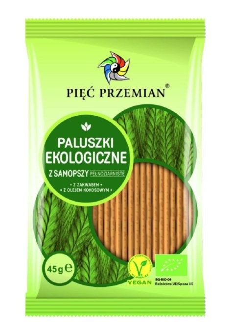 PALUSZKI Z SAMOPSZY PEŁNOZIARNISTE BIO 45 g - PIĘĆ PRZEMIAN PALUSZKI Z SAMOPSZY PEŁNOZIARNISTE BIO 45 g - PIĘĆ PRZEMIAN