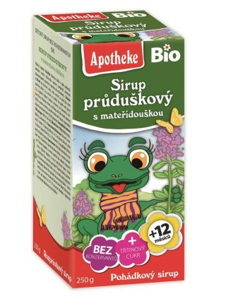 SYROP DLA DZIECI Z TYMIANKU I DZIKIEJ RÓŻY OD 1 ROKU BIO 250 g - APOTHEKE
