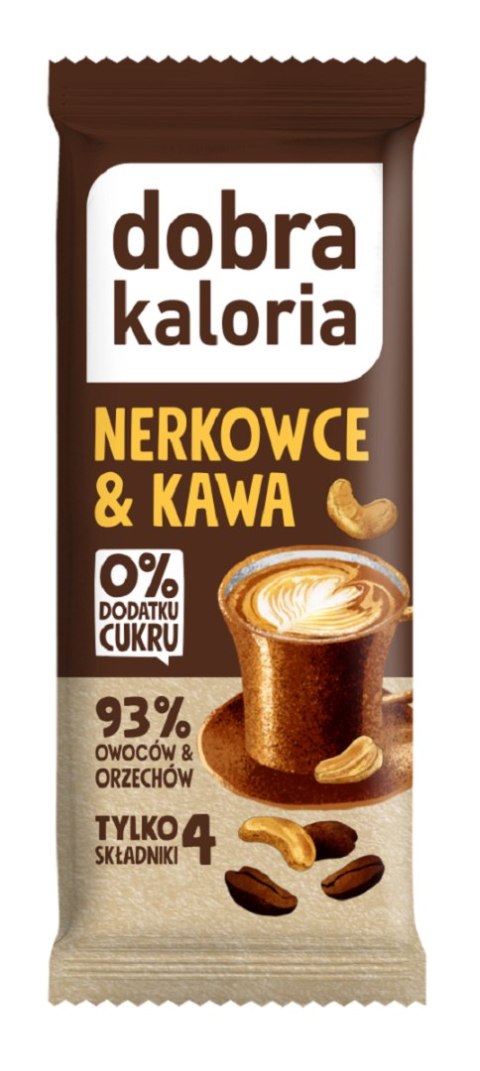 BATON DAKTYLOWY NERKOWCE & KAWA BEZ DODATKU CUKRÓW 35 g - DOBRA KALORIA BATON DAKTYLOWY NERKOWCE & KAWA BEZ DODATKU CUKRÓW 35 g - DOBRA KALORIA