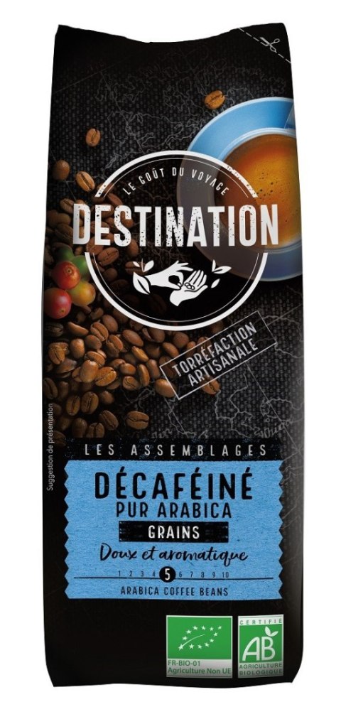 KAWA ZIARNISTA BEZKOFEINOWA ARABICA 100 % BIO 250 g - DESTINATION KAWA ZIARNISTA BEZKOFEINOWA ARABICA 100 % BIO 250 g - DESTINATION