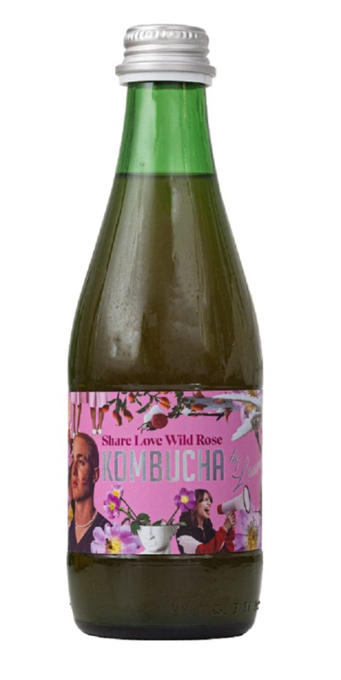 KOMBUCHA Z SOKIEM Z DZIKIEJ RÓŻY (SHARE LOVE WILD ROSE) BIO 330 ml - KOMBUCHA BY LAURENT KOMBUCHA Z SOKIEM Z DZIKIEJ RÓŻY (SHARE LOVE WILD ROSE) BIO 330 ml - KOMBUCHA BY LAURENT