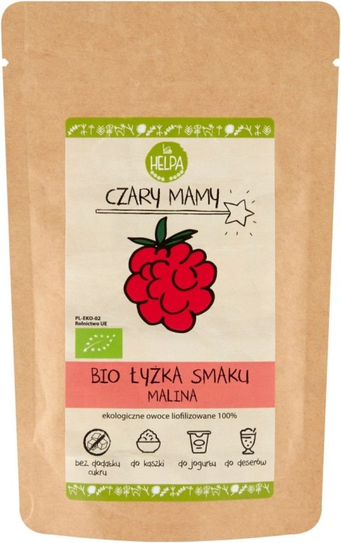 ŁYŻKA SMAKU MALINA (LIOFILIZOWANA SPROSZKOWANA MALINA) BIO 40 g - HELPA ŁYŻKA SMAKU MALINA (LIOFILIZOWANA SPROSZKOWANA MALINA) BIO 40 g - HELPA