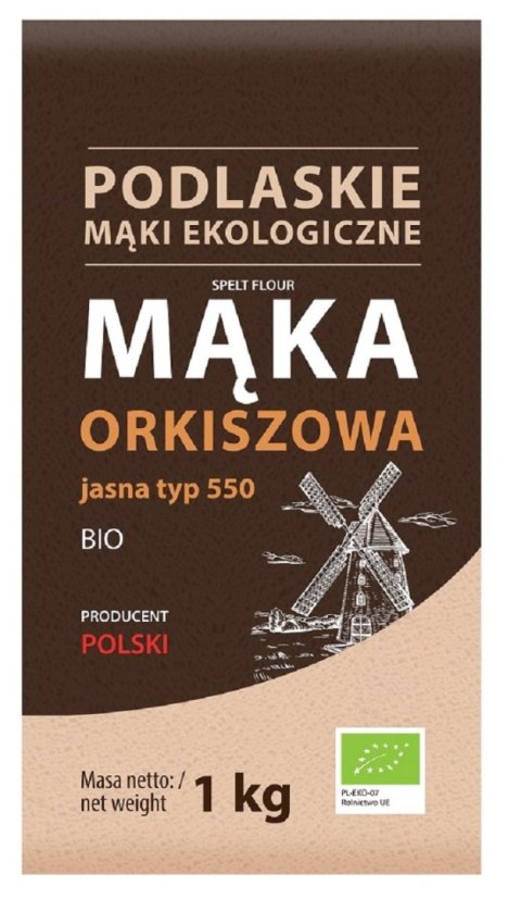 MĄKA ORKISZOWA JASNA TYP 550 BIO 1 kg - BIO LIFE (MĄKI PODLASKIE) MĄKA ORKISZOWA JASNA TYP 550 BIO 1 kg - BIO LIFE (MĄKI PODLASKIE)