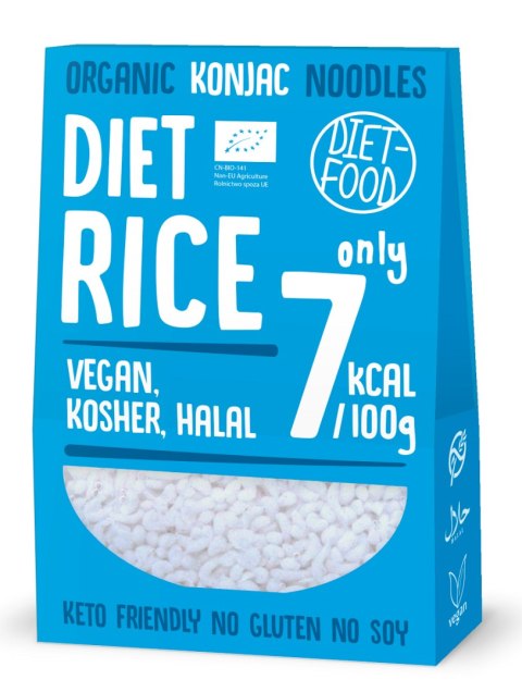 MAKARON (KONJAC) W KSZTAŁCIE RYŻU BEZGLUTENOWY BIO 385 g (300 g) - DIET-FOOD MAKARON (KONJAC) W KSZTAŁCIE RYŻU BEZGLUTENOWY BIO 385 g (300 g) - DIET-FOOD