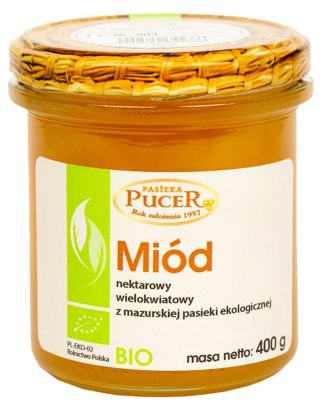 MIÓD WIELOKWIATOWY BIO 400 g - PASIEKA PUCER