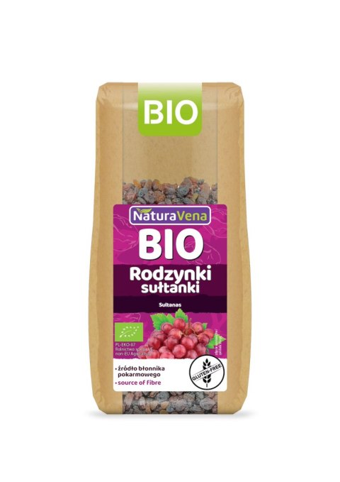 RODZYNKI SUŁTANKI BEZGLUTENOWE BIO 200 g - NATURAVENA RODZYNKI SUŁTANKI BEZGLUTENOWE BIO 200 g - NATURAVENA