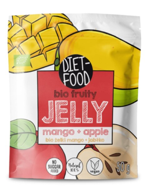 ŻELKI MANGO - JABŁKO BEZ ŻELATYNY BIO 50 g - DIET-FOOD ŻELKI MANGO - JABŁKO BEZ ŻELATYNY BIO 50 g - DIET-FOOD