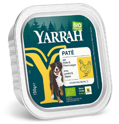 (DLA PSA) PASZTET Z KURCZAKA Z ALGAMI MORSKIMI BIO 150 g - YARRAH (DLA PSA) PASZTET Z KURCZAKA Z ALGAMI MORSKIMI BIO 150 g - YARRAH
