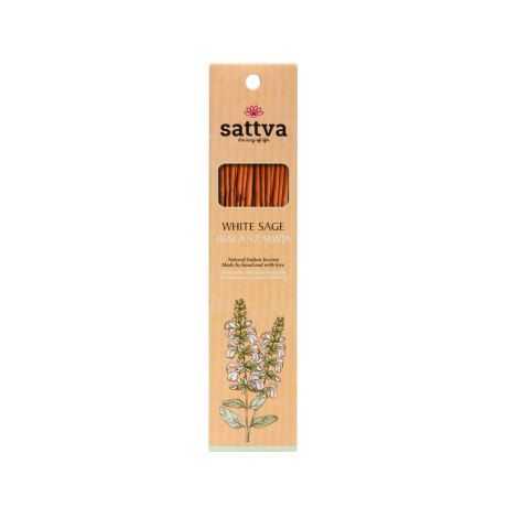 KADZIDEŁKA INDYJSKIE BIAŁA SZAŁWIA (15 szt.) 30 g - SATTVA (WELLNESS)