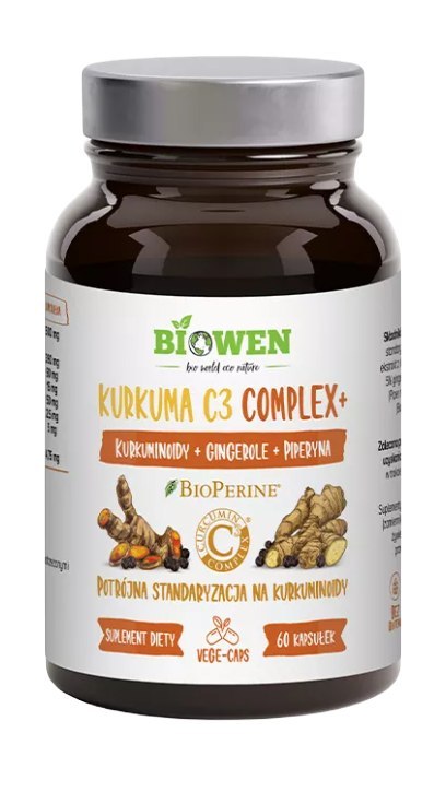 KURKUMA C3 COMPLEX+ BEZGLUTENOWA 60 KAPSUŁEK - BIOWEN KURKUMA C3 COMPLEX+ BEZGLUTENOWA 60 KAPSUŁEK - BIOWEN
