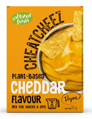 MIESZANKA NA WEGAŃSKI SOS LUB DIP O SMAKU SERA CHEDDAR BEZGLUTENOWY 72 g - CULTURED FOODS