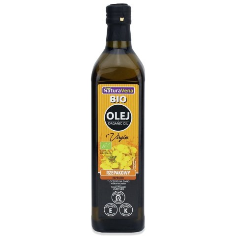 OLEJ RZEPAKOWY TŁOCZONY NA ZIMNO OMEGA-3 BIO 750 ml - NATURAVENA OLEJ RZEPAKOWY TŁOCZONY NA ZIMNO OMEGA-3 BIO 750 ml - NATURAVENA