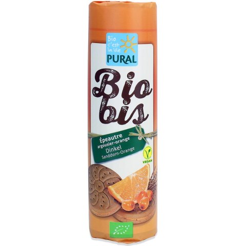 CIASTKA MARKIZY ORKISZOWE Z KREMEM ROKITNIK - POMARAŃCZA BIO 300 g - PURAL (BIO BIS) CIASTKA MARKIZY ORKISZOWE Z KREMEM ROKITNIK - POMARAŃCZA BIO 300 g - PURAL (BIO BIS)